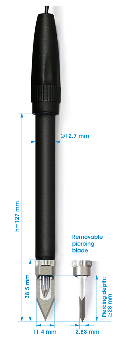 CA215 Solid Piercing pH sensor For Meat, fruits, soil,etc..